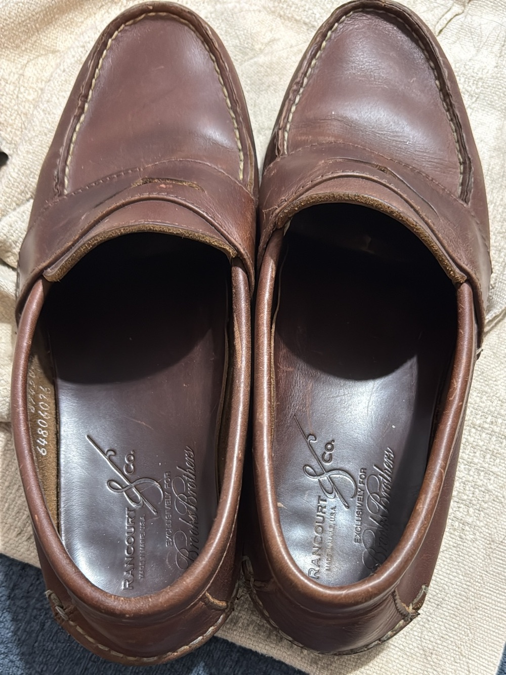 Brooke Brothers × Rancourt & Co. Pinch Penny Loafers, Men’s Size 9.5D.